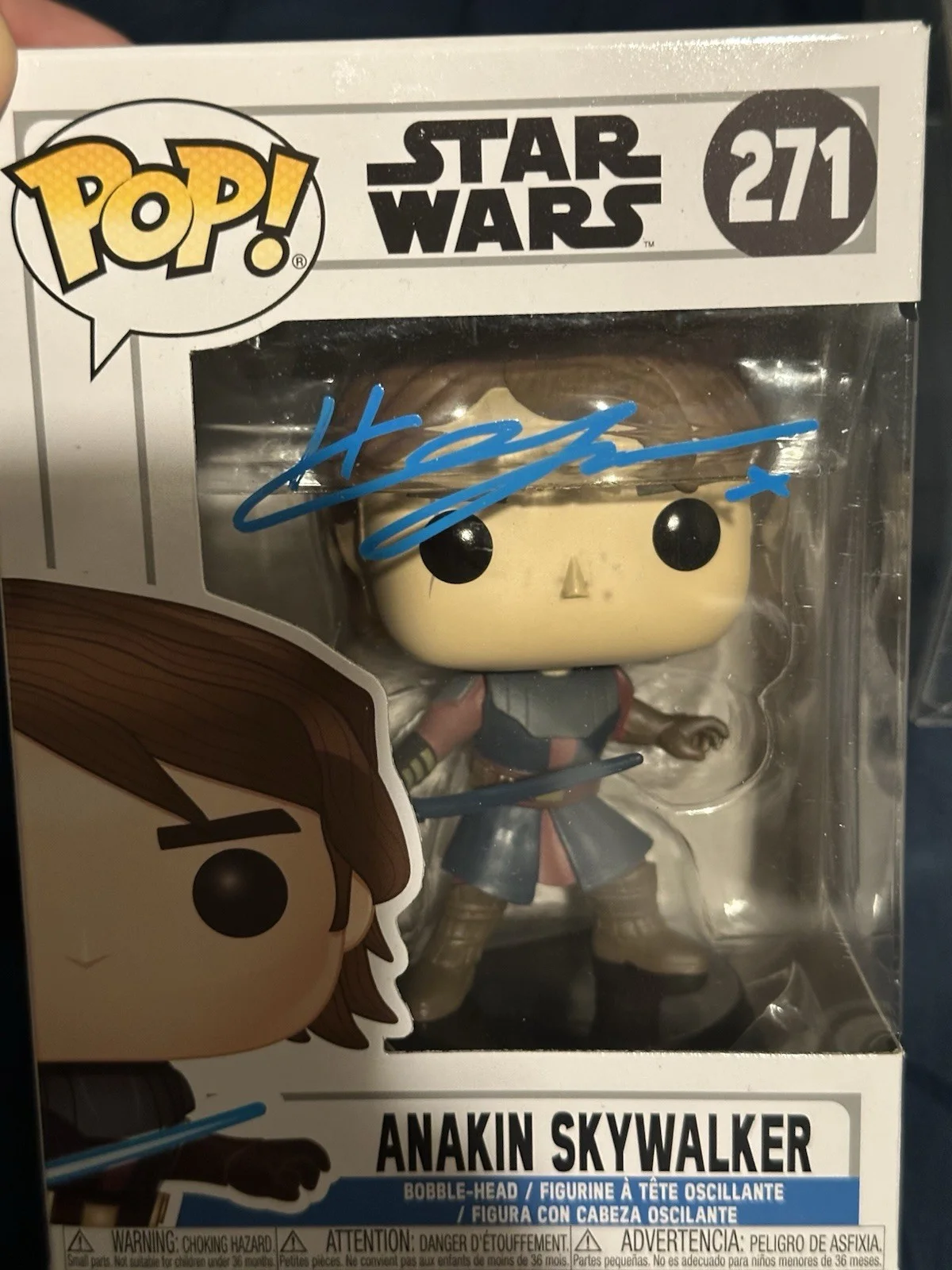 Hayden Christensen Signed Anakin Skywalker #271 Funko Pop Authentic OfficialPix, изображение 2