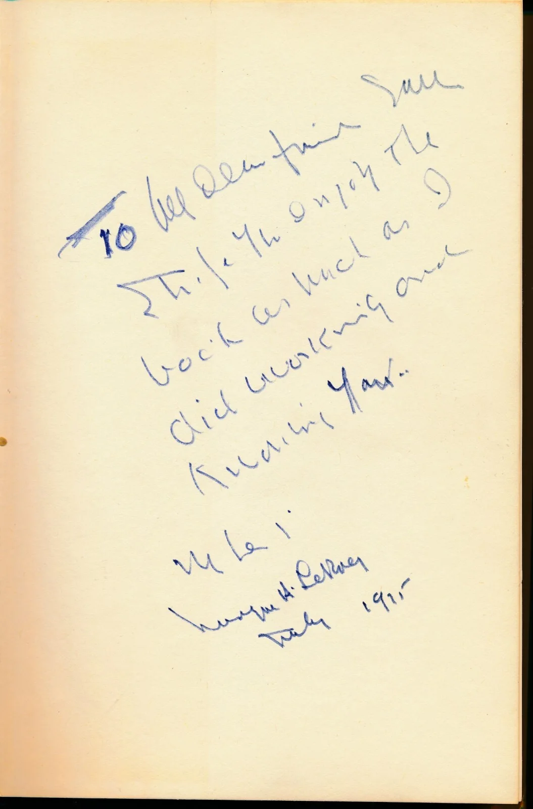 Mervyn LeRoy — MERVYN LEROY 1974 Memoir Take One Inscribed To SAM LEVENE Legendary Film Star