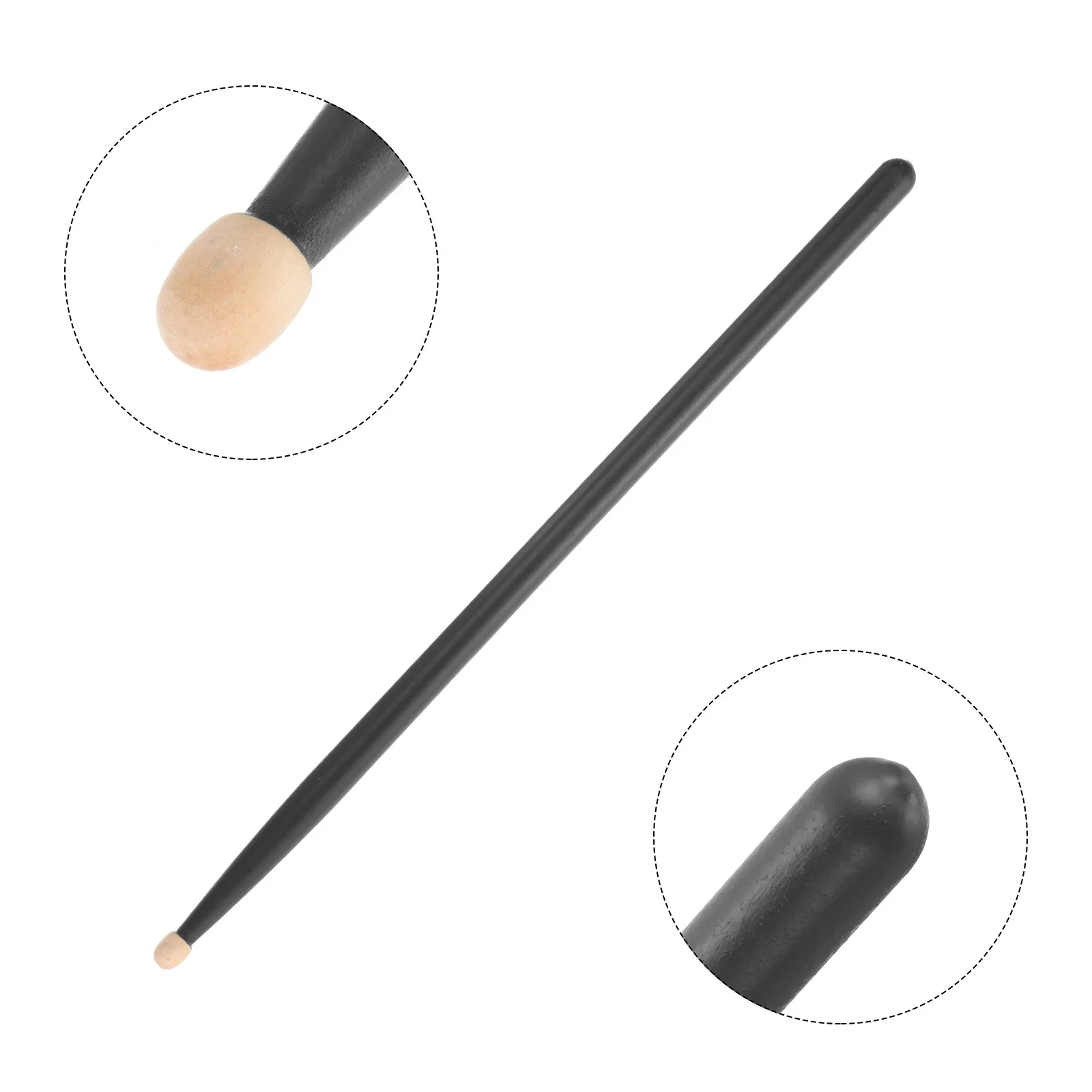 2 Pair Wood Drumstick Anti Slip Handle Grips 7A Black Drum Stick Wood Tip, изображение 4