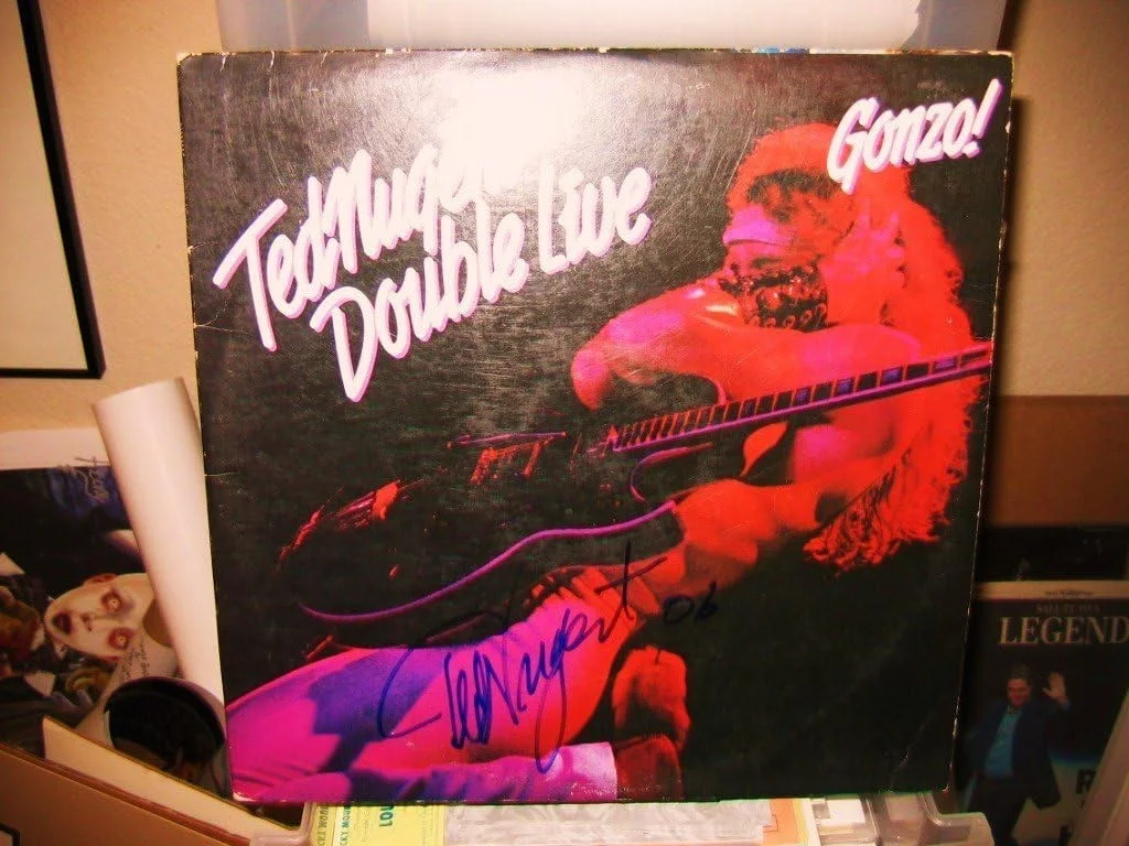Ted Nugent — * TED NUGENT * signed "Gonzo Live" album cover, image 2