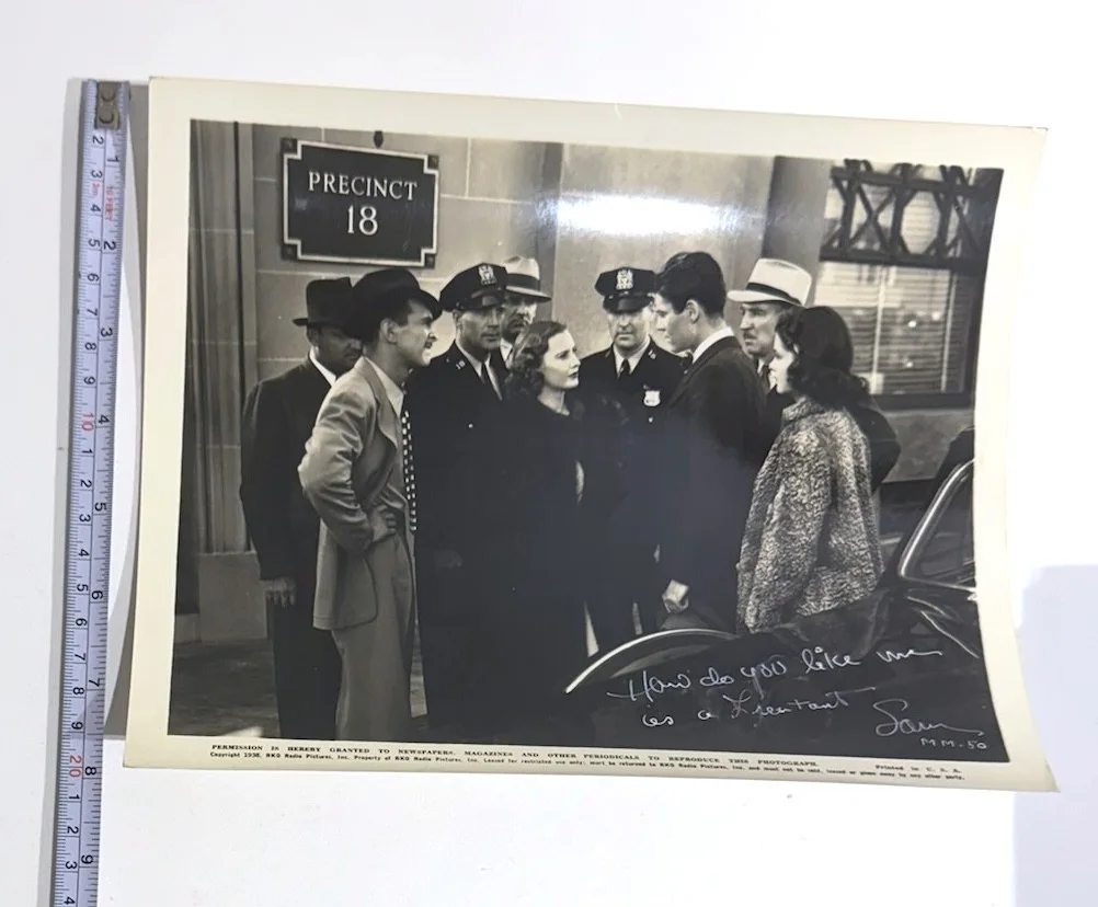 Sam Levene — SAM LEVENE Film Star's Inscribed 1938 Mad Miss Manton Fonda Stanwyck Photograph, изображение 3