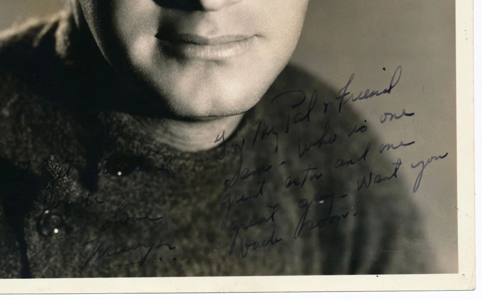Mervyn Leroy — MERVYN LEROY 1936 INSCRIBED PHOTOGRAPH TO SAM LEVENE 3 MEN ON A HORSE FILM STAR, изображение 3
