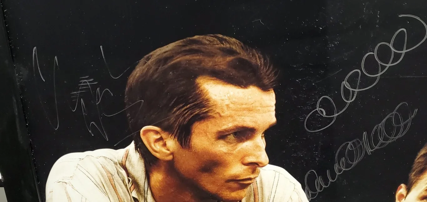Christian Bale, Mark Wahlberg, Amy Adams — Christian Bale Mark Wahlberg Adams +3 Signed Poster Framed The Fighter Beckett, image 3