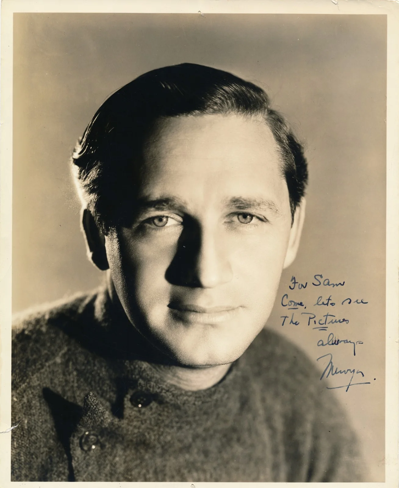 Mervyn LeRoy — MERVYN LEROY OSCAR DIRECTOR INSCRIBED PHOTO TO SAM LEVENE BROADWAY FILM STAR