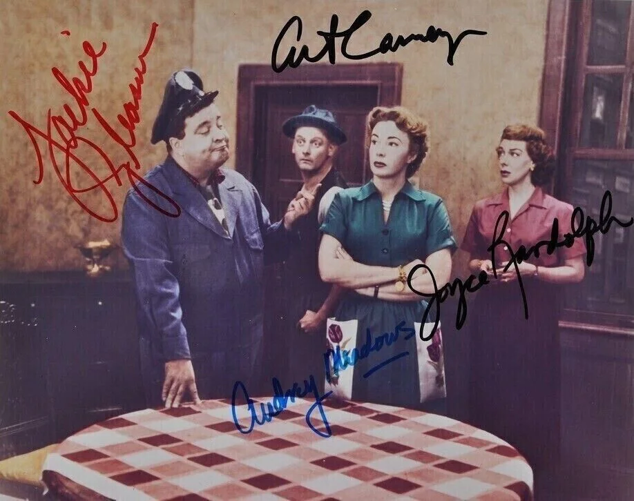 THE HONEYMOONERS CAST — THE HONEYMOONERS TV SHOW CAST JACKIE GLEASON 8X11 SIGNED PHOTO AUTOGRAPH REPRINT