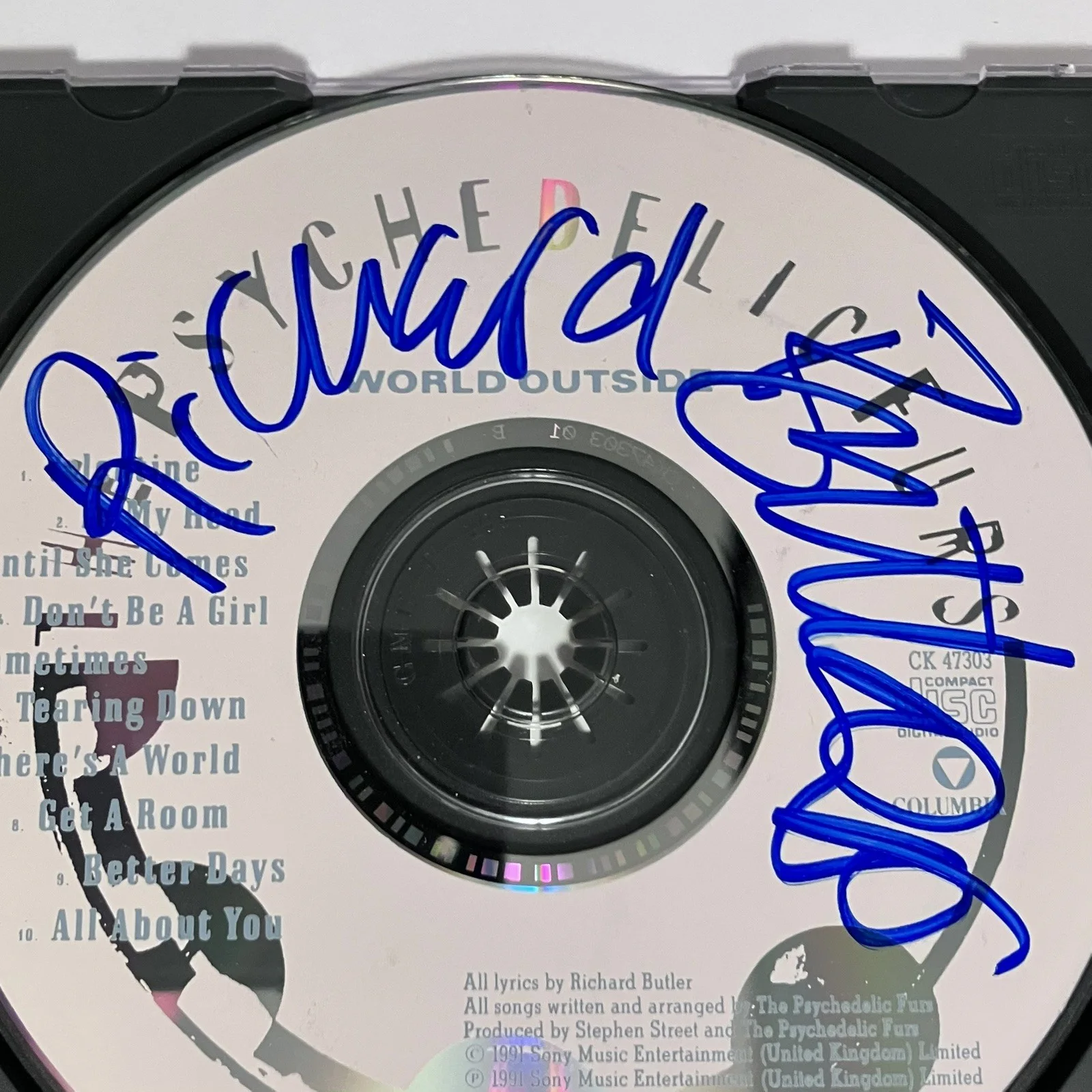 PSYCHEDELIC FURS Signed CD / Lead Singer RICHARD BUTLER / Heaven, PRETTY IN PINK, image 5