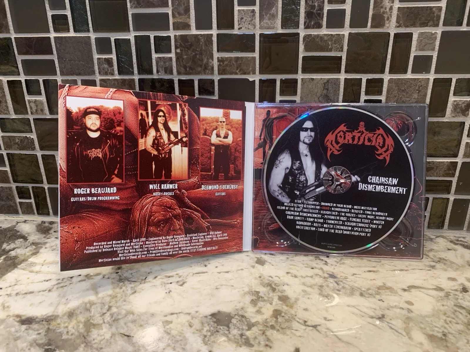 Mortician Chainsaw Dismemberment Autographed CD Digipak, image 2
