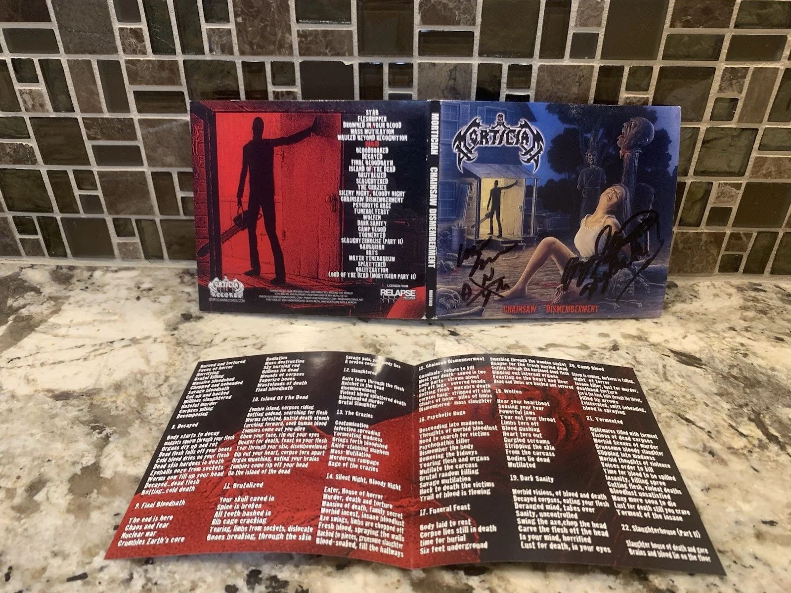 Mortician Chainsaw Dismemberment Autographed CD Digipak, image 3