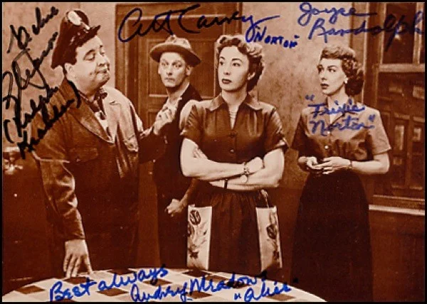 THE HONEYMOONERS CAST — THE HONEYMOONERS TV SHOW CAST JACKIE GLEASON 8X11 SIGNED PHOTO AUTOGRAPH REPRINT