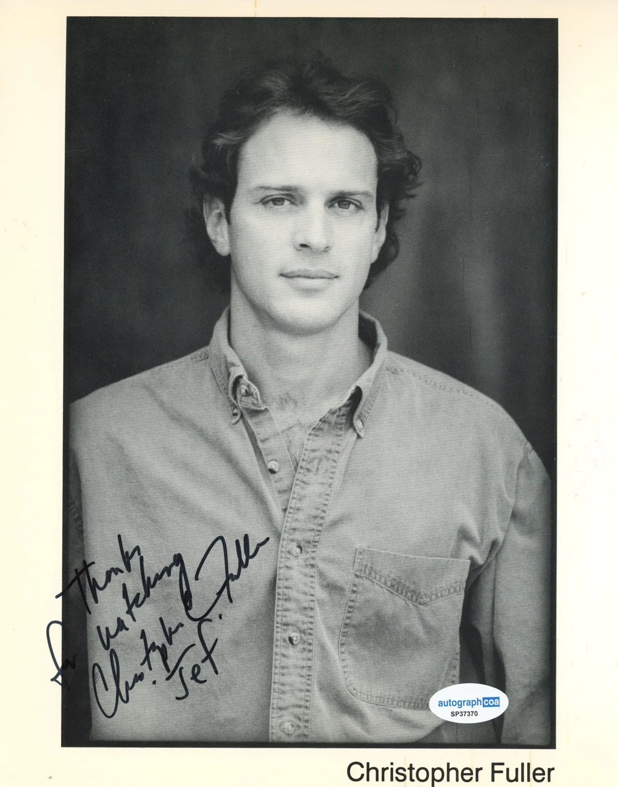 Christopher Fuller — Christopher Fuller "As the World Turns" AUTOGRAPH Signed 'Jef' 8x10 Photo ACOA, изображение 2