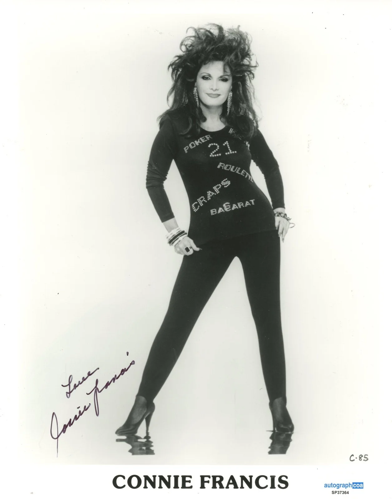 Connie Francis — Connie Francis "Pretty Little Baby" Singer AUTOGRAPH Signed 8x10 Photo C ACOA, изображение 2