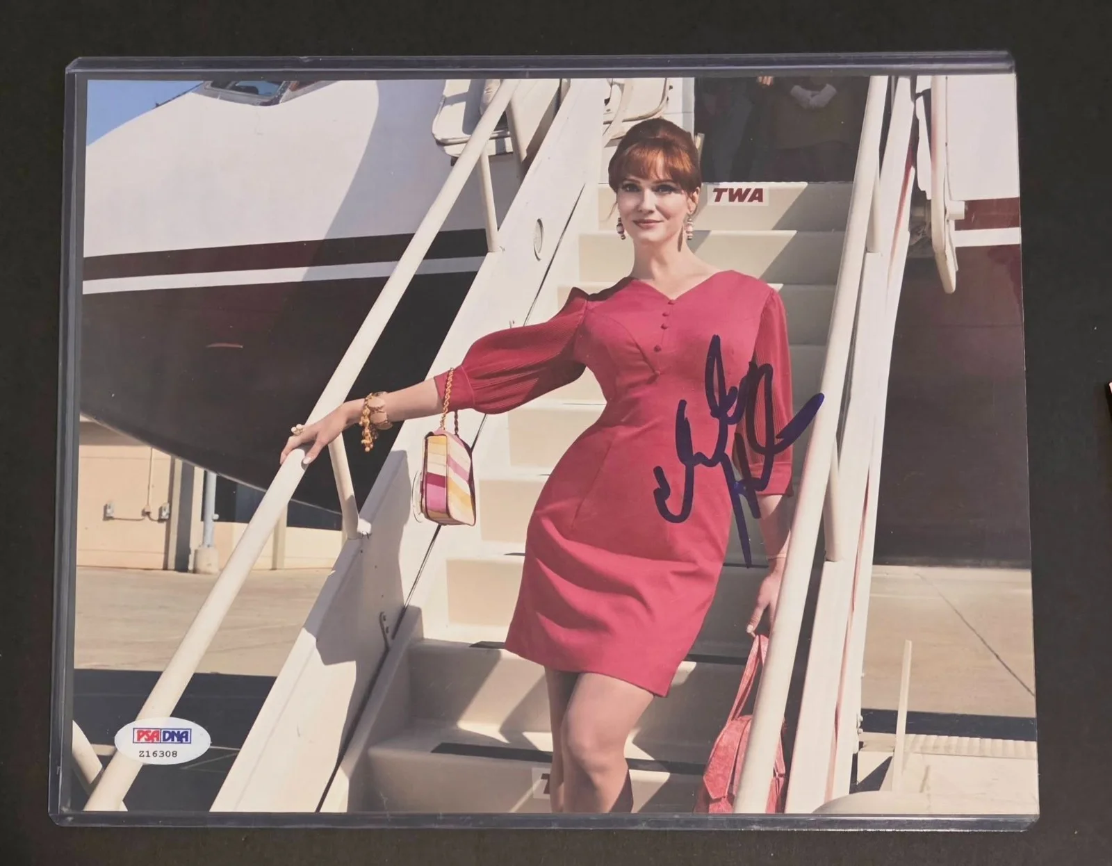 Christina Hendricks — Christina Hendricks Signed 8x10 — In Character as Joan from "Mad Men"