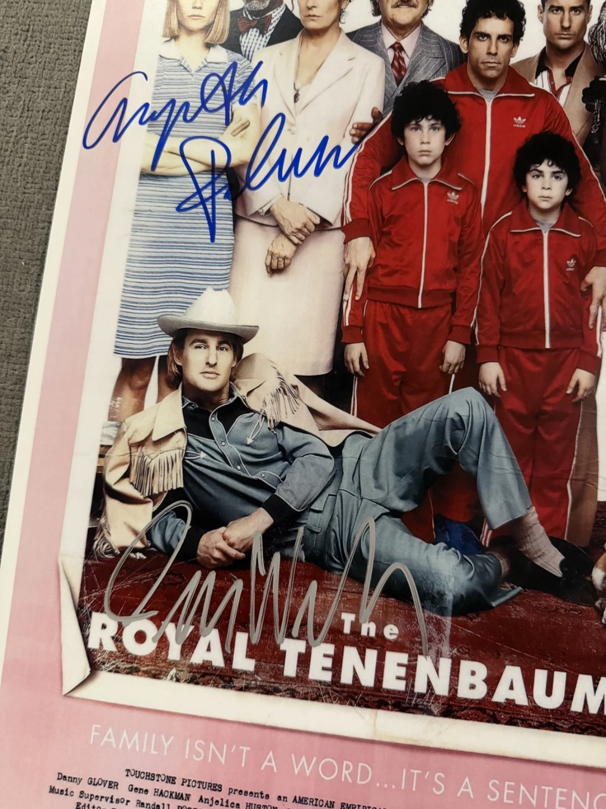 Ben Stiller, Gwyneth Paltrow, Owen Wilson — The Royal Tenenbaums Poster Hand Signed by Stiller, Paltrow, Wilson 11x17 w/ COA, изображение 2