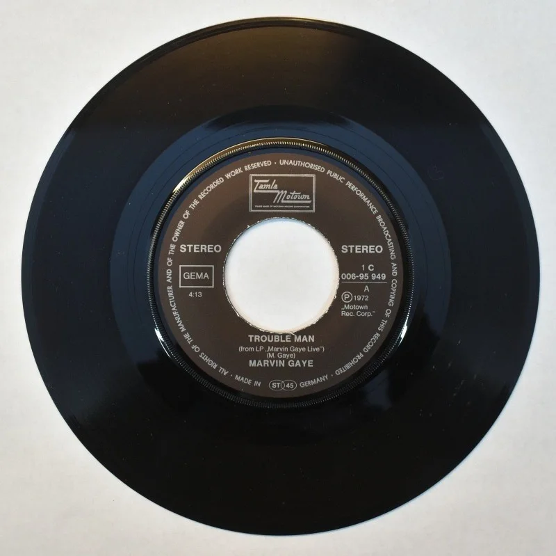 Marvin Gaye Live - Trouble Man / Distant Lover (7" Single), image 4
