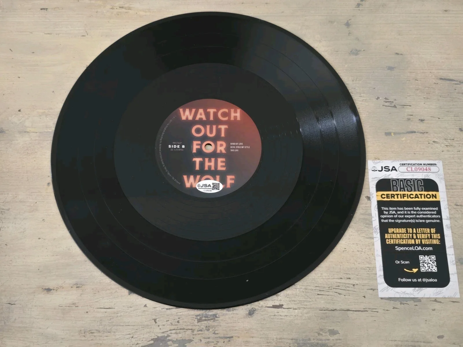 Ryan Bingham Signed Watch Out For The Wolf Record Disc LP JSA Coa Autographed, image 3