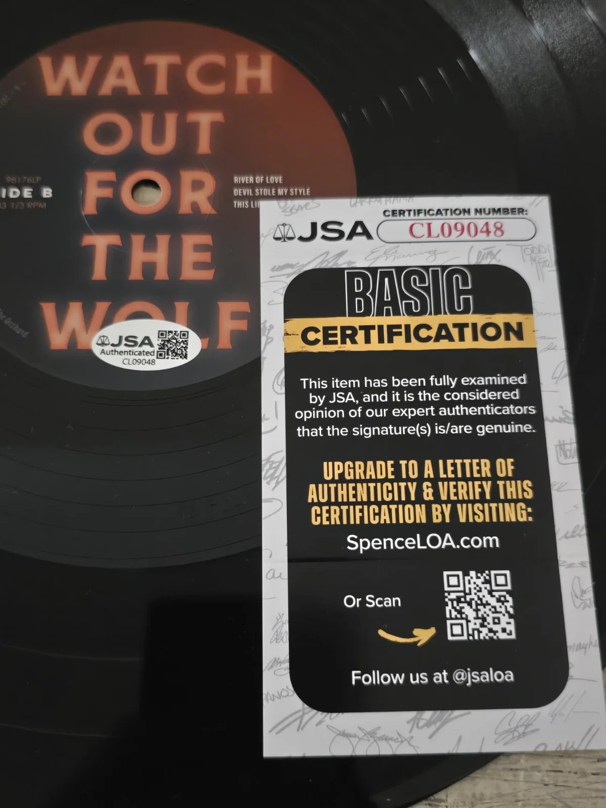 Ryan Bingham Signed Watch Out For The Wolf Record Disc LP JSA Coa Autographed, image 5
