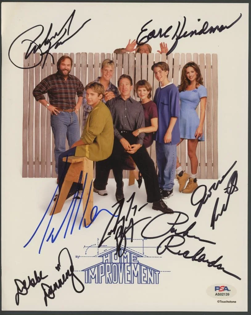 Home Improvent Cast x7 — HOME IMPROVEMENT cast signed 8x10 | Autographs PSA/DNA Tim Allen Earl Hindman +5