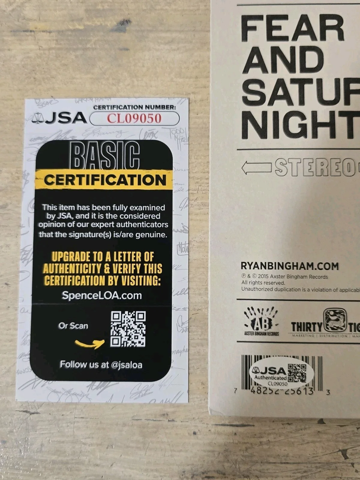 Ryan Bingham Signed Fear And Saturday Night Vinyl LP JSA CERT Autographed, изображение 5