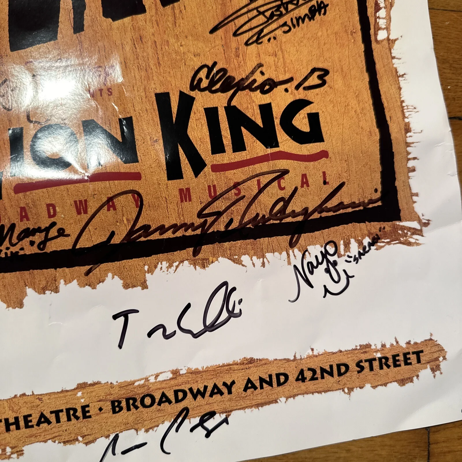 Cast — Disney Lion King Cast Signed Poster Autographed Broadway Theater Play, изображение 3