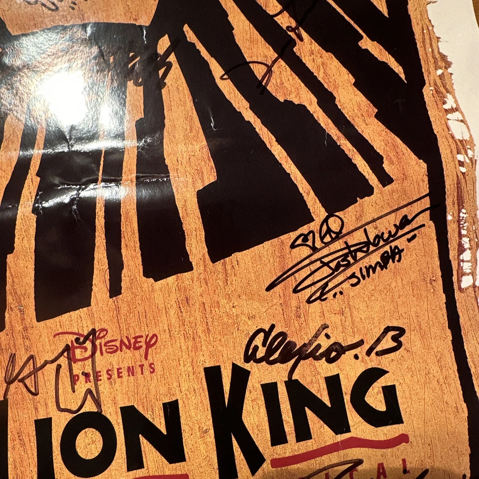 Cast — Disney Lion King Cast Signed Poster Autographed Broadway Theater Play, изображение 4