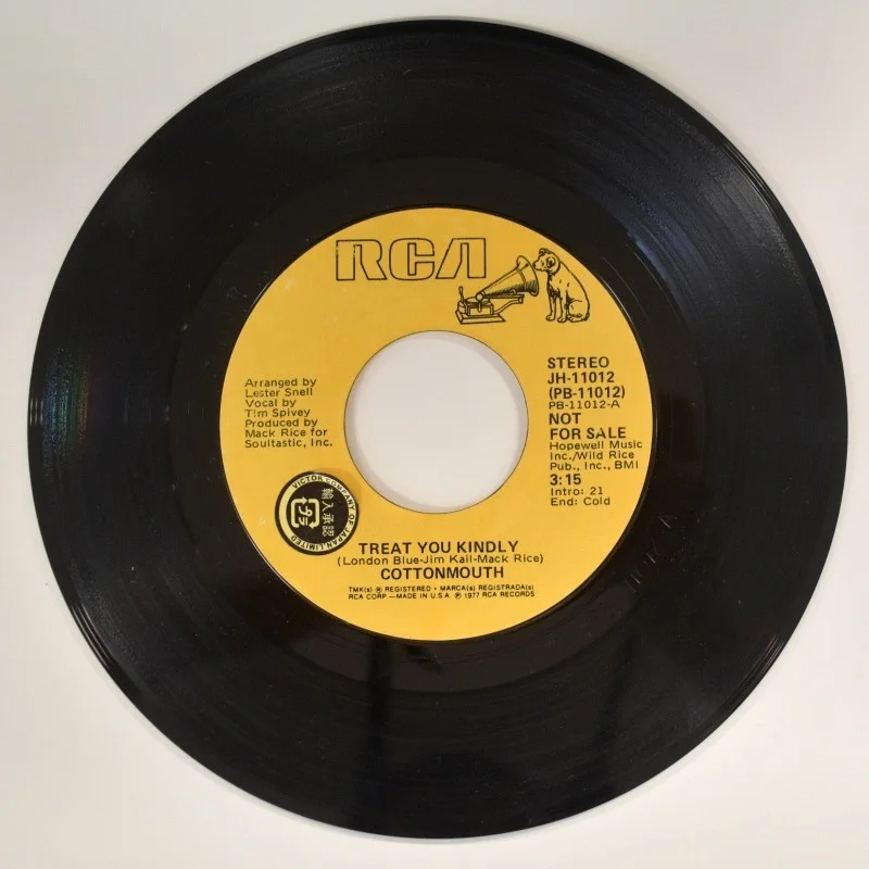 Cottonmouth - Treat You Kindly / ST (Mono) [7" Promo], изображение 2