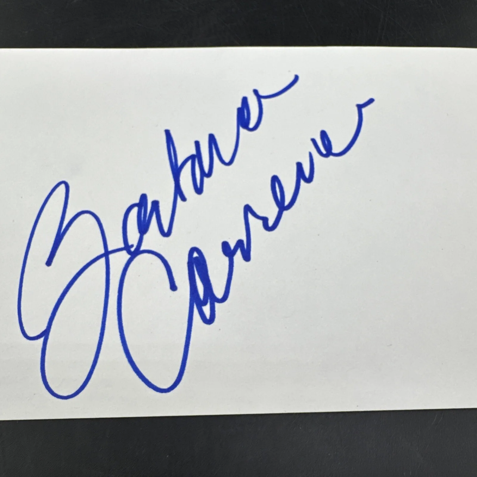 Barbara Carrera — 👀 BARBARA CARRERA Never Say Never Again SIGNED Autograph 3x5 Index Card 👀, изображение 2