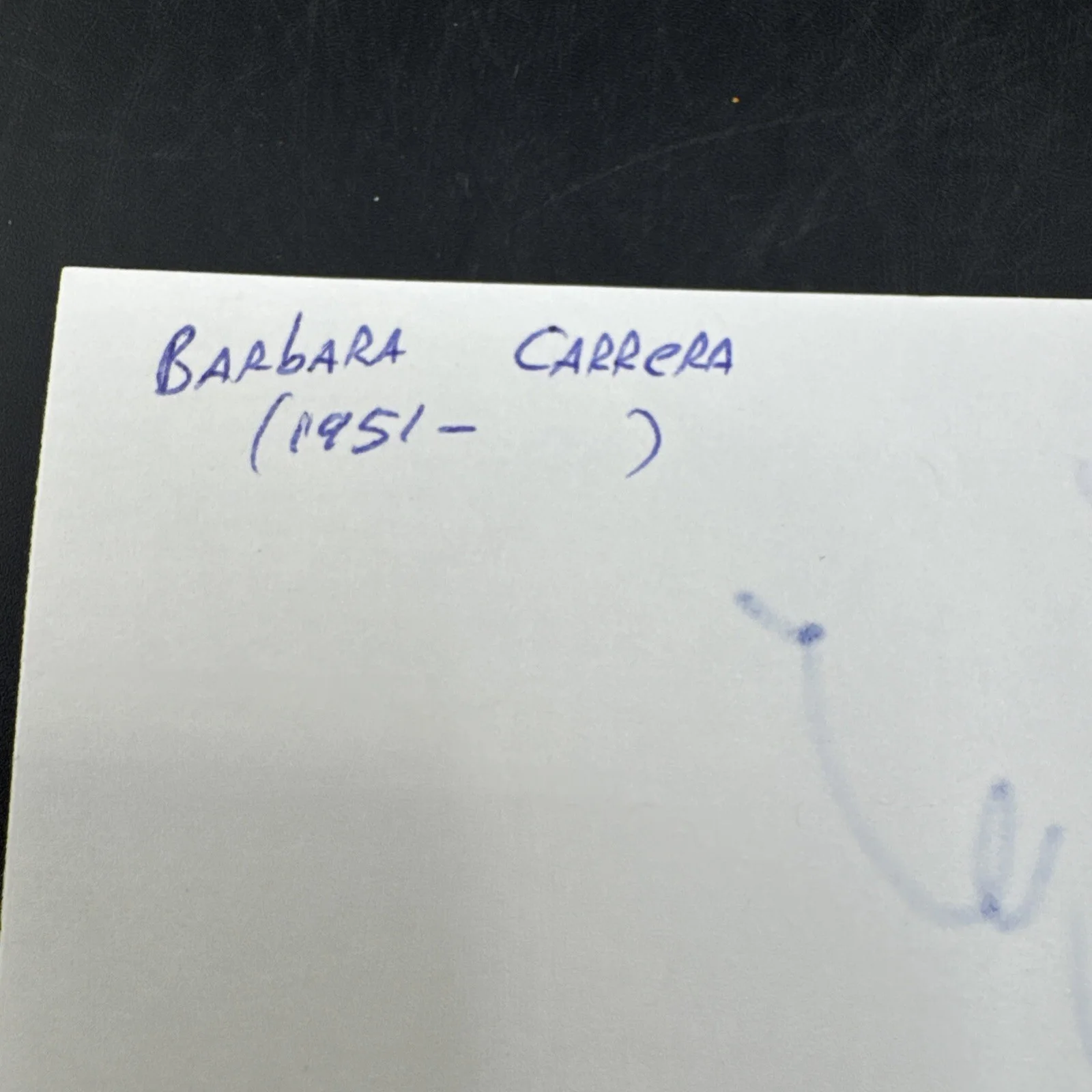 Barbara Carrera — 👀 BARBARA CARRERA Never Say Never Again SIGNED Autograph 3x5 Index Card 👀, изображение 4