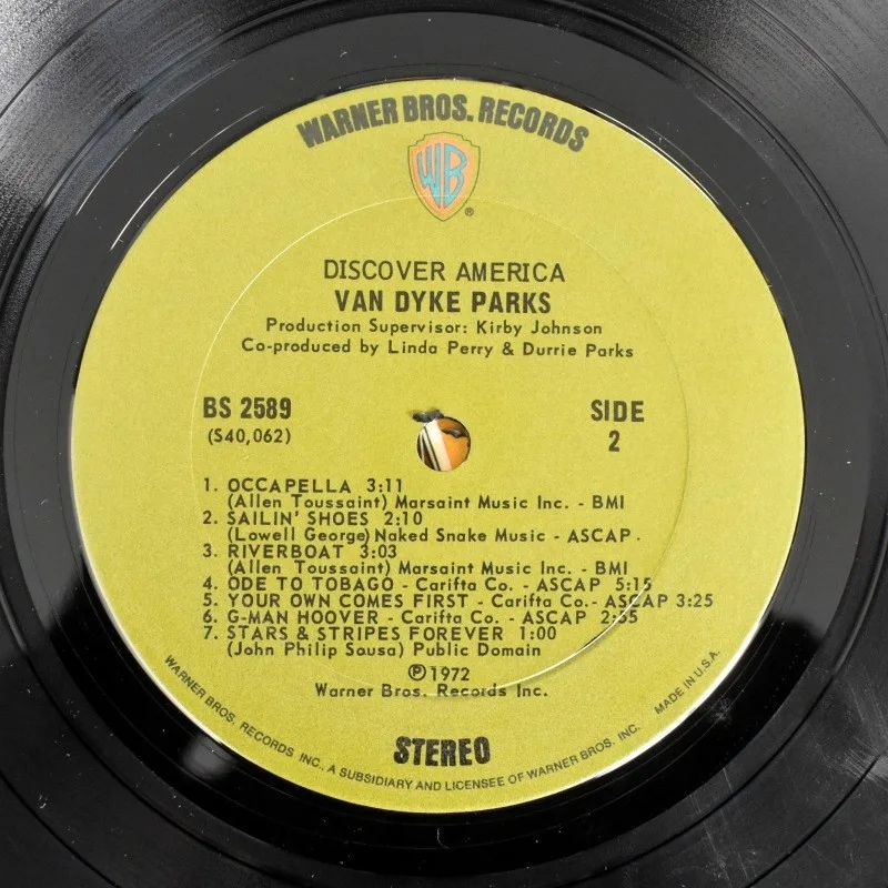 Van Dyke Parks - Discover America (LP), image 3