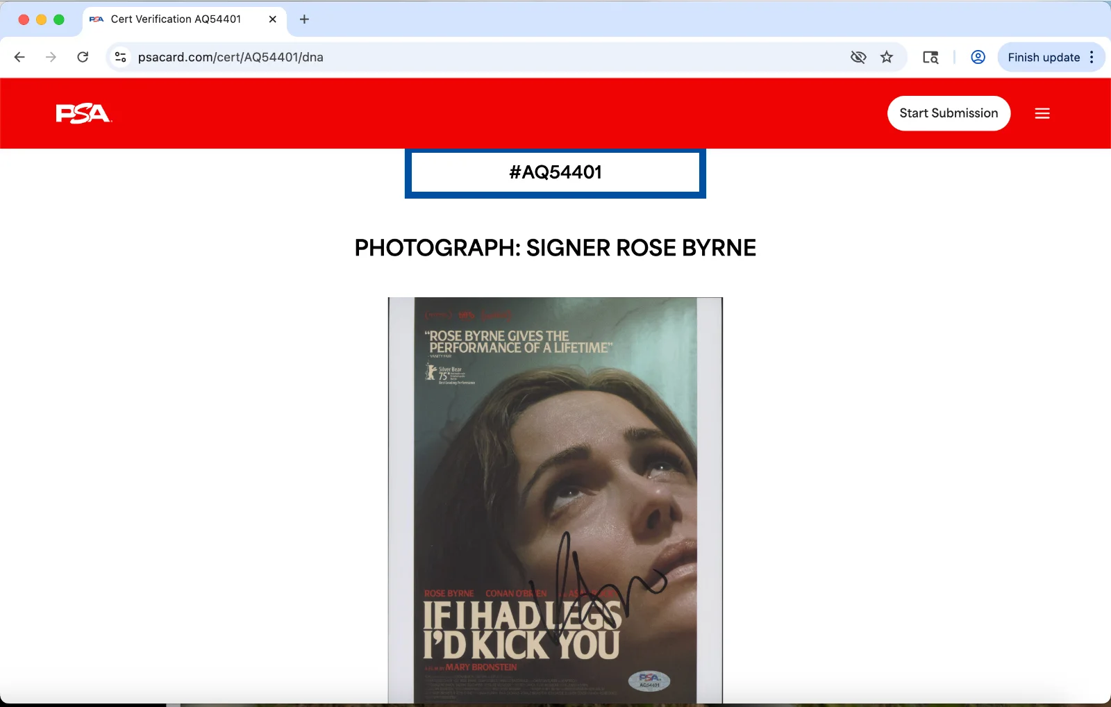 Rose Byrne — Rose Byrne signed 8x10 photo PSA DNA autograph If I Had Legs I'd Kick You, изображение 3