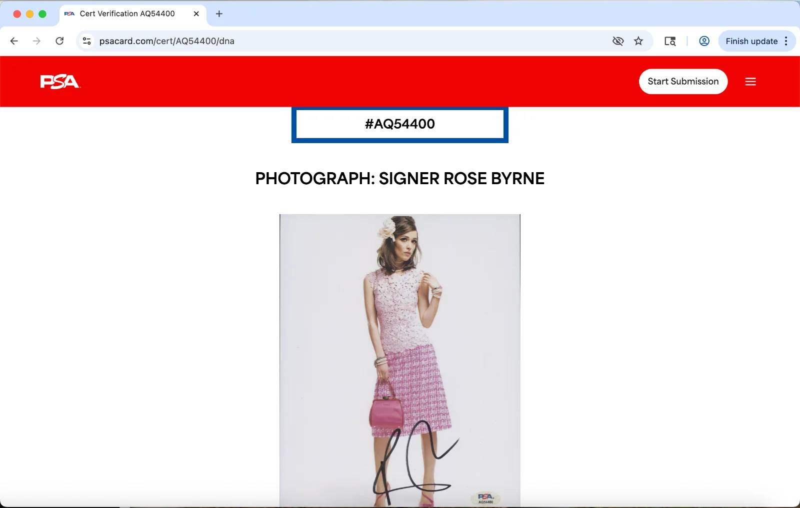 Rose Byrne — Rose Byrne signed 8x10 photo PSA DNA autograph photoshoot pink skirt, изображение 3