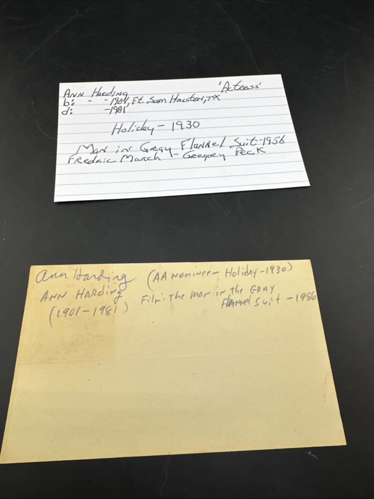 Ann Harding — 👀 Ann Harding Signed Autograph 3x5 Index Card Alfred Hitchcock Presents 👀, изображение 5