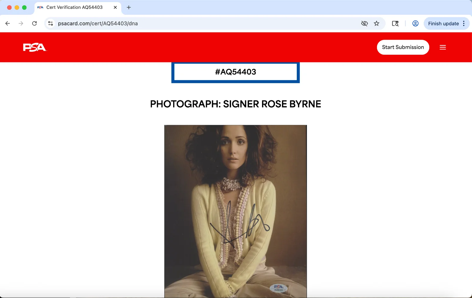 Rose Byrne — Rose Byrne signed 8x10 photo PSA DNA autograph photoshoot yellow shirt, изображение 3