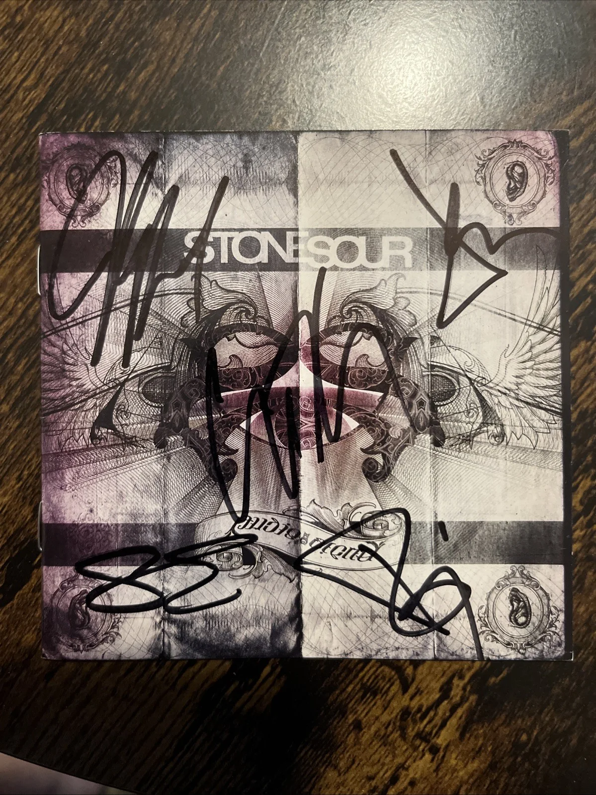Stone Sour - Audio Secrecy Signed Autographed Cd Booklet Slipknot Corey Taylor, image 2