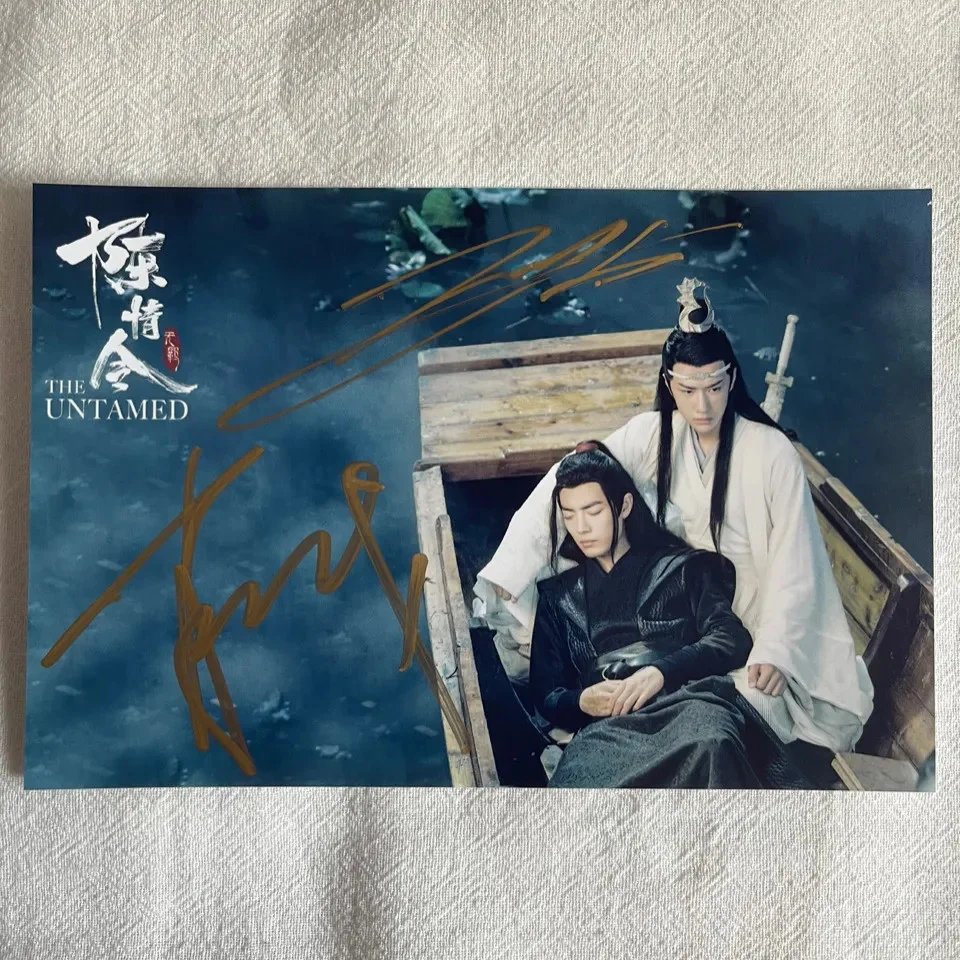 The Untamed Bjyx Xiao Zhan Wang Yibo Signed Autographed Photo Autograph 肖战 王一博, изображение 2