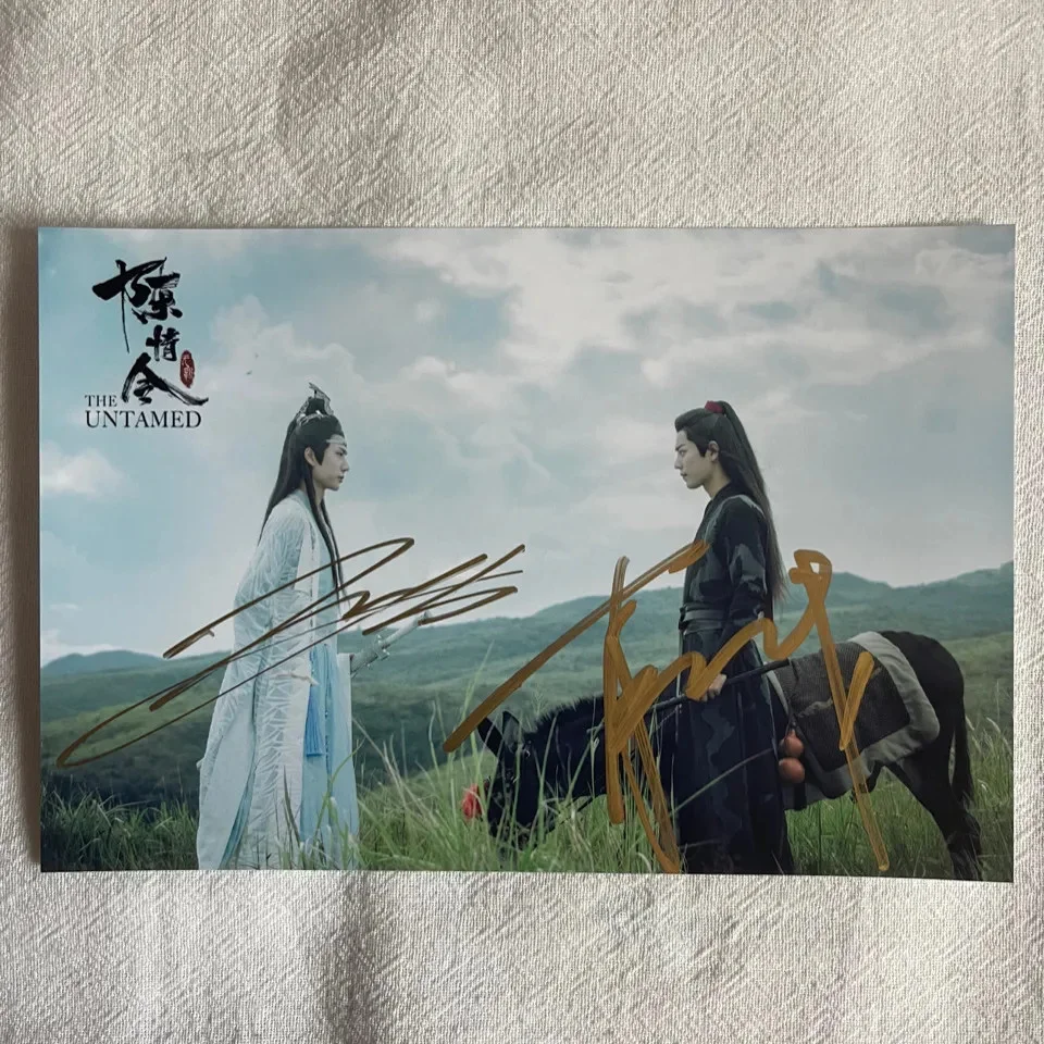 The Untamed Bjyx Xiao Zhan Wang Yibo Signed Autographed Photo Autograph 肖战 王一博, изображение 3
