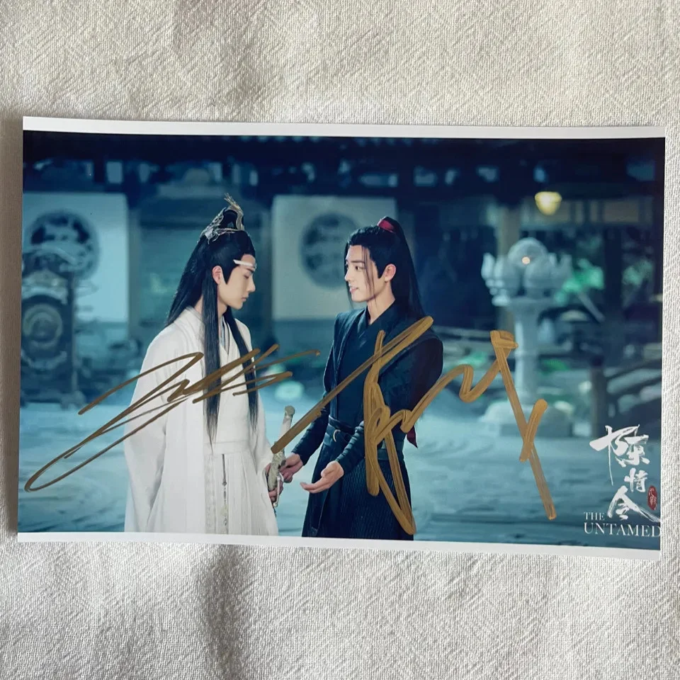The Untamed Bjyx Xiao Zhan Wang Yibo Signed Autographed Photo Autograph 肖战 王一博, изображение 5