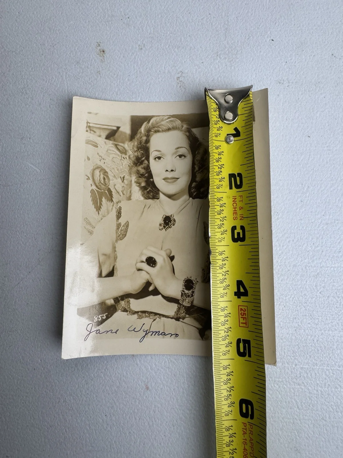 Jane Wyman Movie Star 1940 Vintage Signed 4x5 in Silver Gelatin Photo, изображение 4