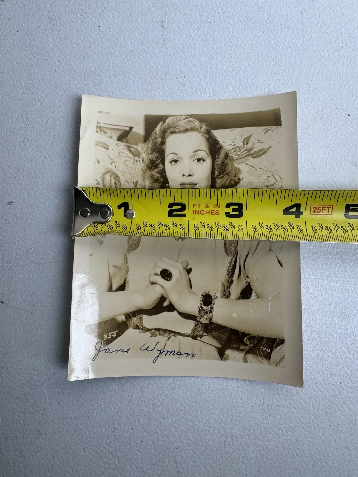 Jane Wyman Movie Star 1940 Vintage Signed 4x5 in Silver Gelatin Photo, изображение 5