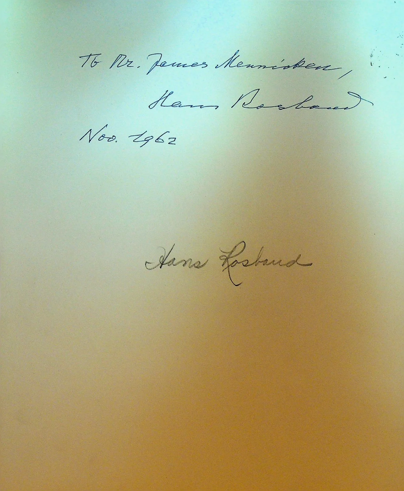 Hans Rosbaud Conductor Autograph Signed Photograph 1960s Facing Front, image 2