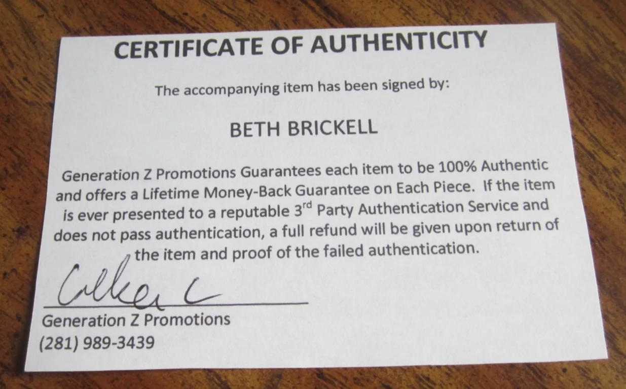 Beth Brickell — Beth Brickell Autographed Signed 8X10 Photo "Gentle Ben" Ellen Wedloe, изображение 3