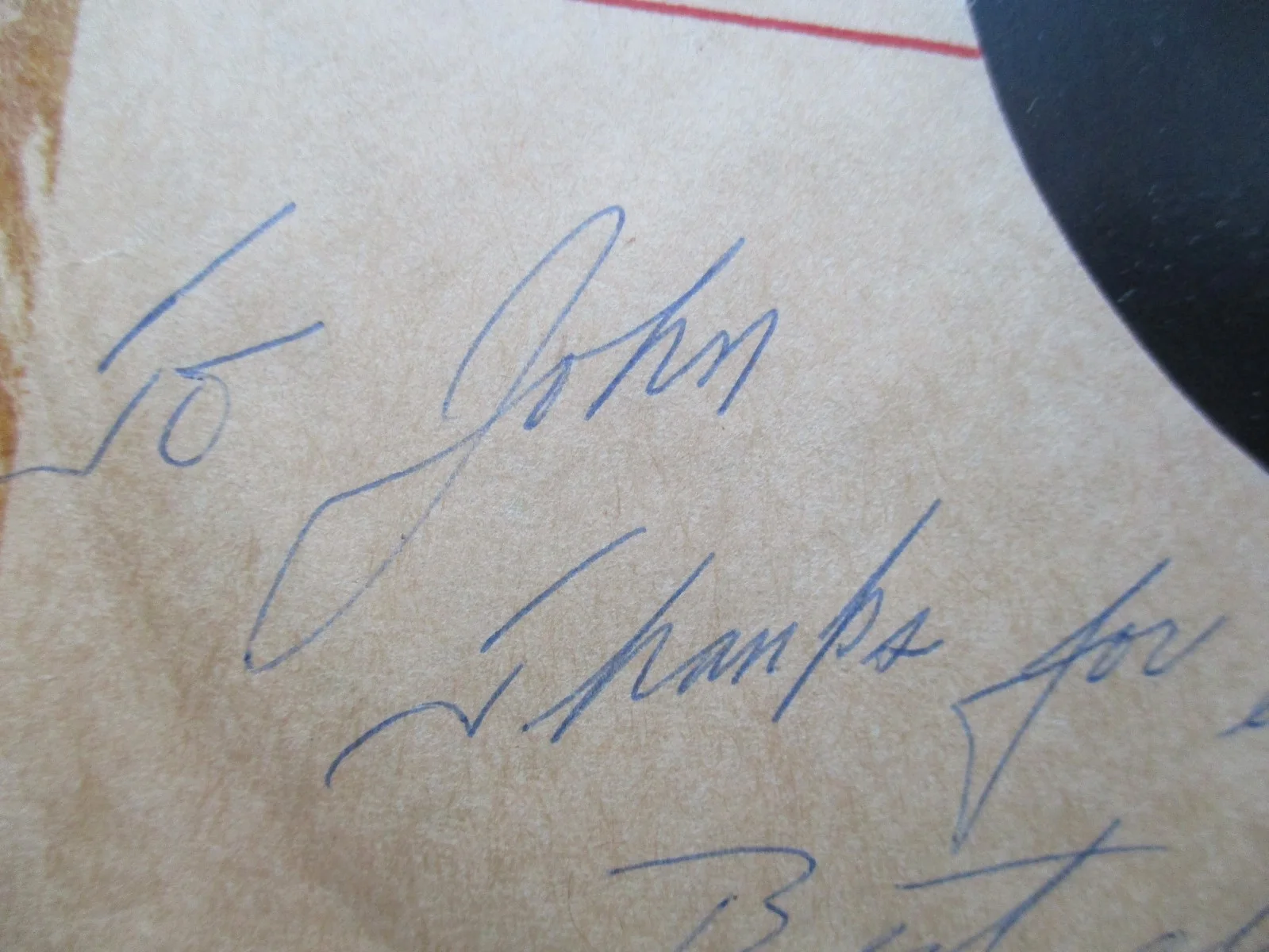 Ricky Nelson Signed/Inscribed 45 RPM Poor Little Fool John Gilliland Estate, изображение 3