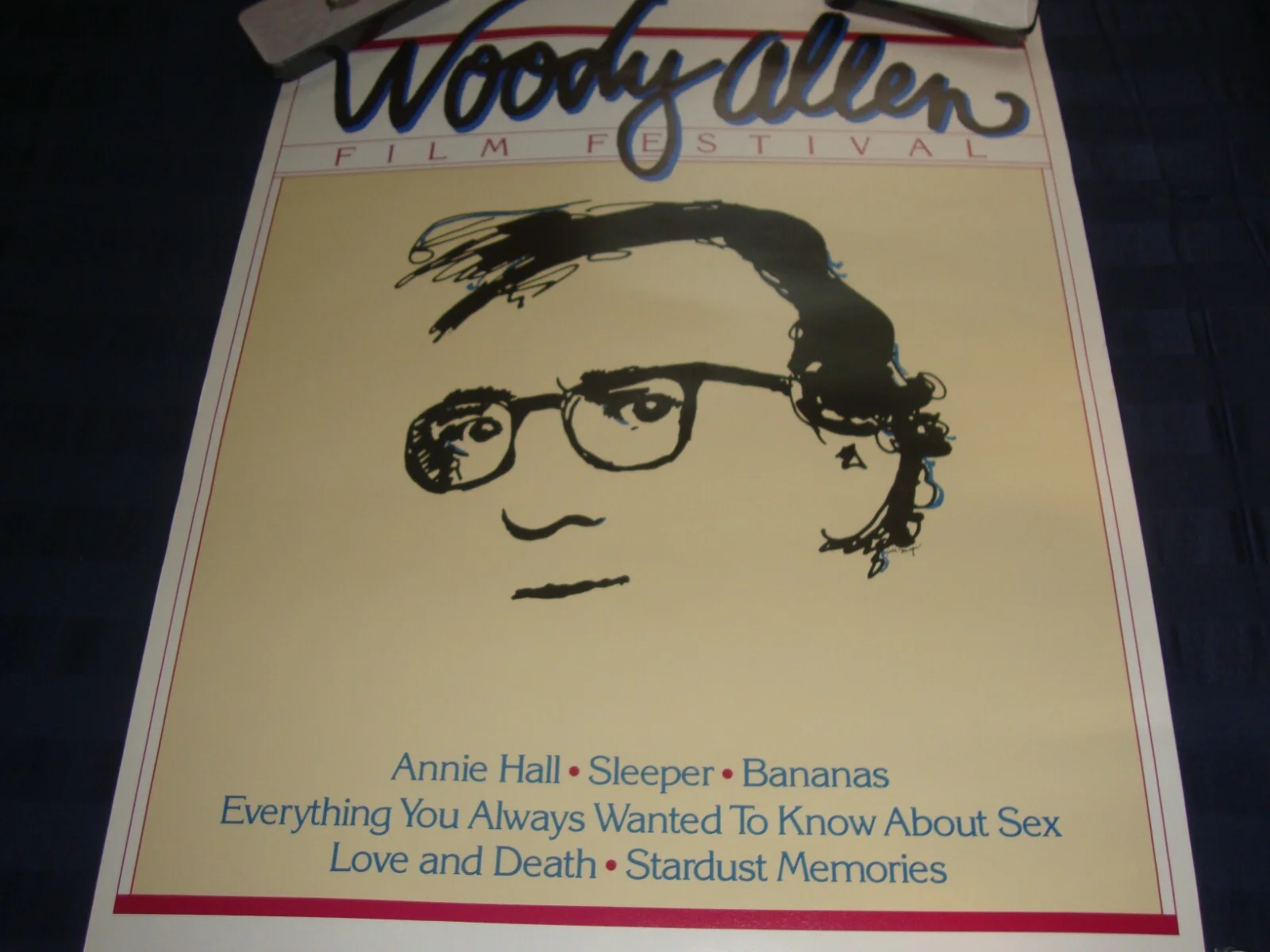 Woody Allen 1983 film festival promo poster, изображение 5