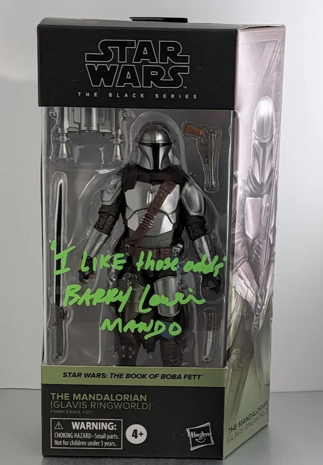 Barry Lowin — Barry Lowin Autographed Signed Quoted Star Wars The Mandalorian Figure Hasbro