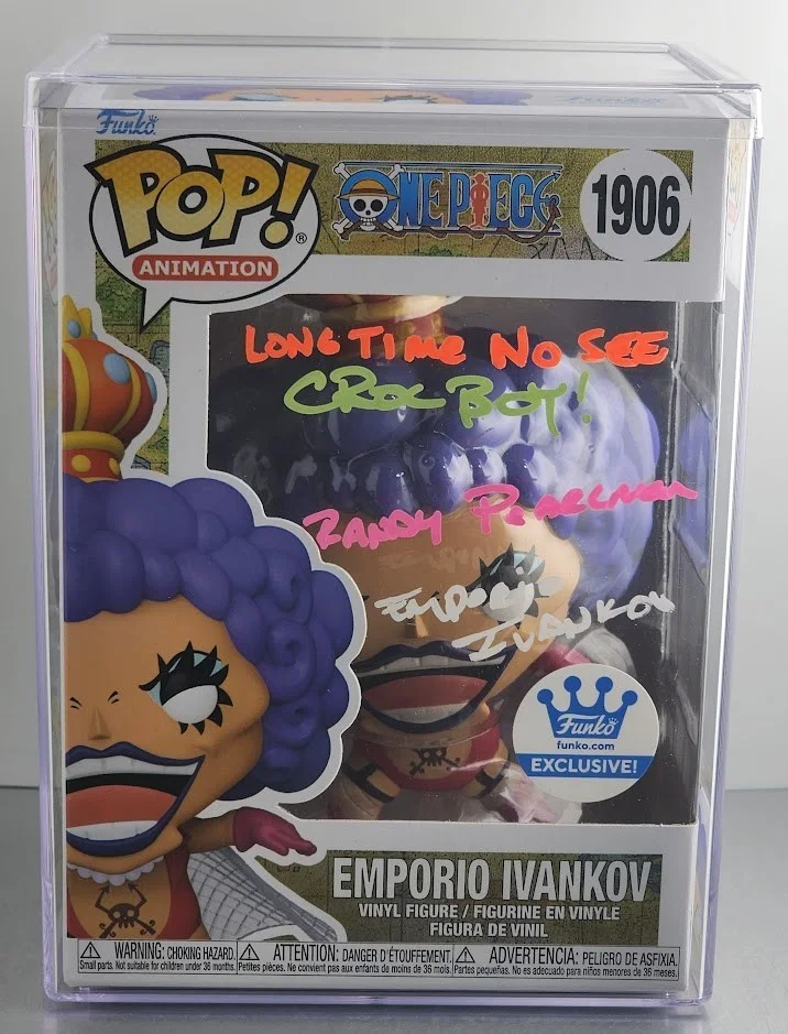 Randy Pearlman — Randy Pearlman Autographed Signed Quoted Funko Pop Emporio Ivankov One Piece