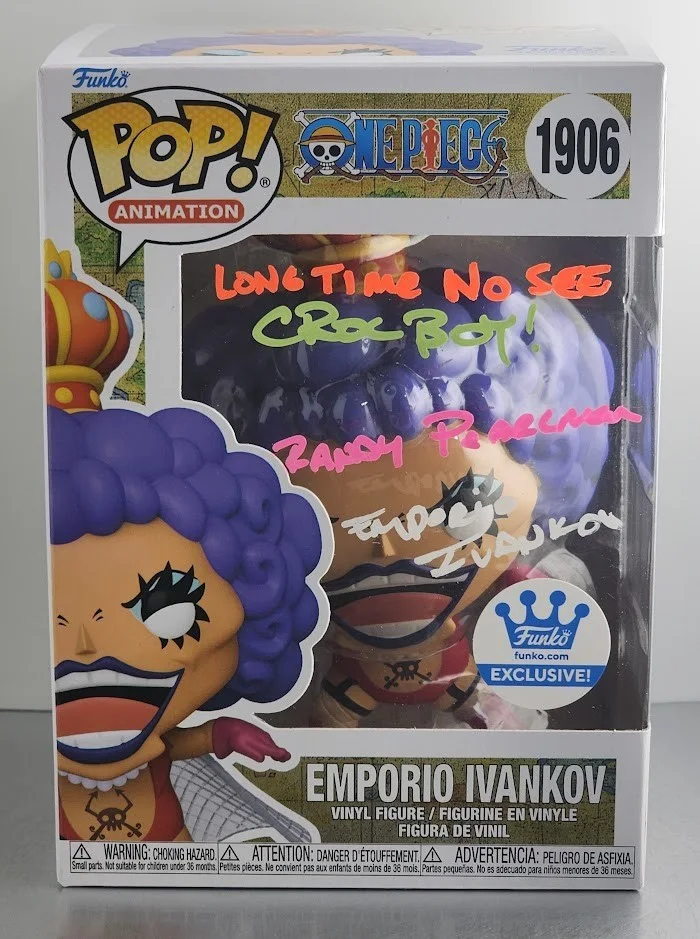 Randy Pearlman — Randy Pearlman Autographed Signed Quoted Funko Pop Emporio Ivankov One Piece, изображение 2