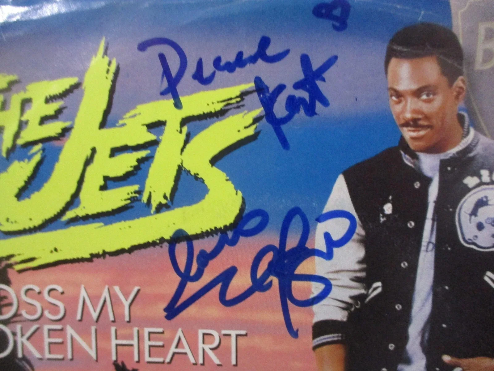 THE JETS AUTHENTIC AUTOGRAPHED/SIGNED VINYL 45 RECORD-EDDIE WOLFGRAMM + 3, image 3