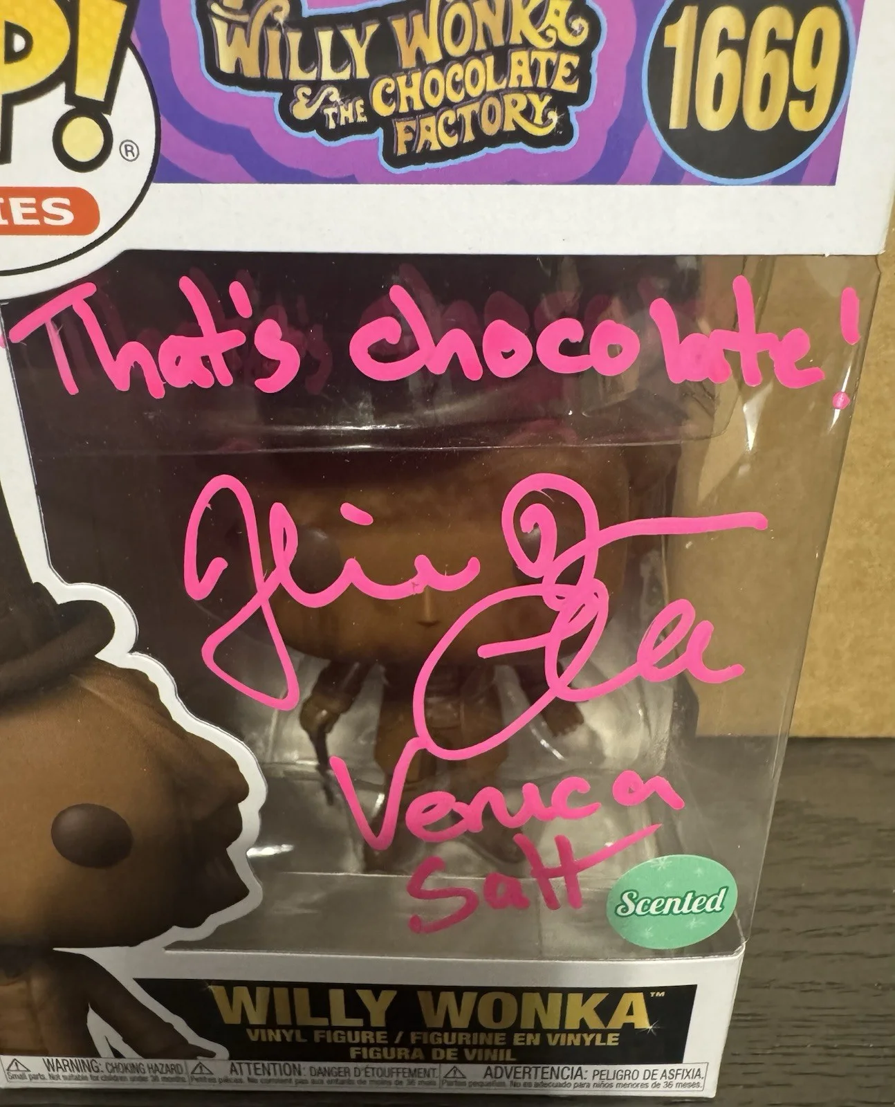 Julie Dawn Cole — Signed Julie Dawn Cole Veruca Salt Funko Pop Willy Wonka OCCM Authentication, image 2
