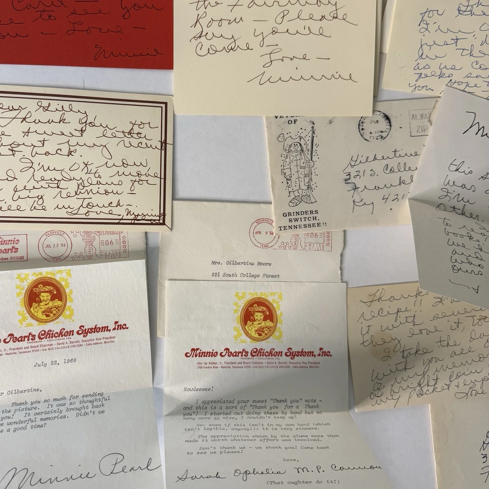 Minnie Pearl Sarah Cannon 10+ Handwritten Letter Archive, Signed Chicken System, image 2