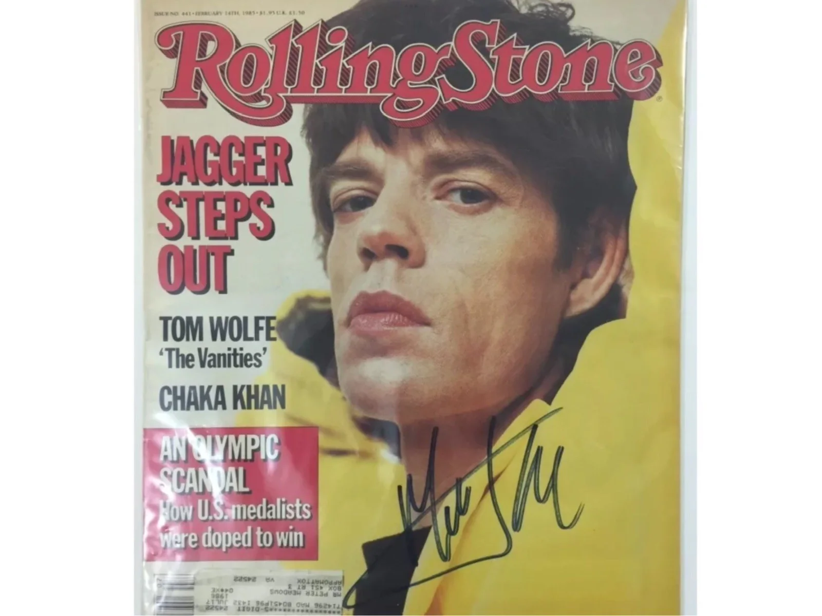 Mick Jagger Signed “Rolling Stone” Magazine 1985, AL Wittnebert UACC authentic, image 2