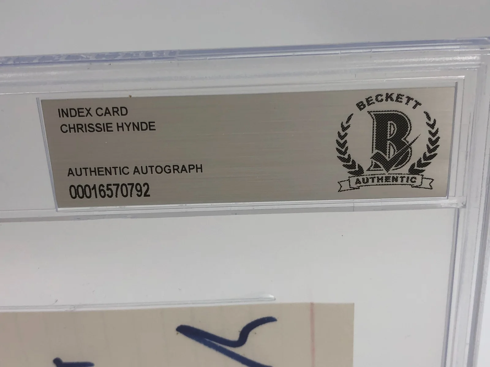 CHRISSY HYNDE AUTO Signed BECKETT Authentic 4x6 Index Card THE PRETENDERS, изображение 2